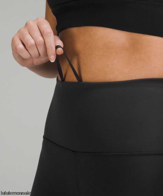 Lululemon Damen DELULU333 | Wunder Zug Hoch Sitzend Short Mit Taschen 8 Schwarz